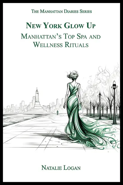 Front cover of “New York Glow UP,” Manhattan spa and wellness retreats, showcasing Manhattan’s top spa and wellness rituals.