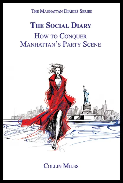 Front cover of “The Social Diary: How to Conquer Manhattan’s Party Scene,” Manhattan party guide featuring NYC nightlife.