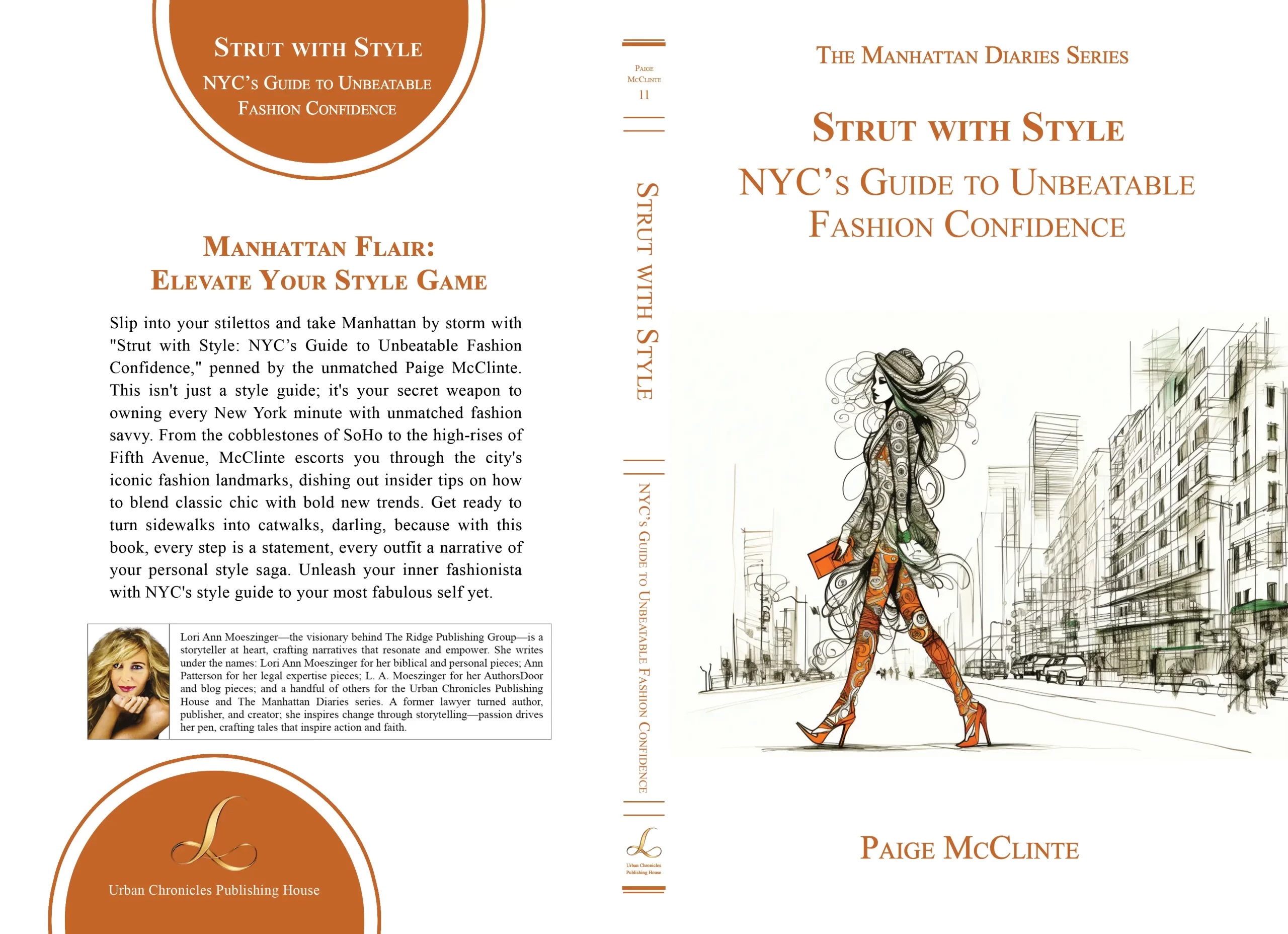 Full book cover of “Strut with Style”; NYC style confidence guide showcasing fashion inspiration.